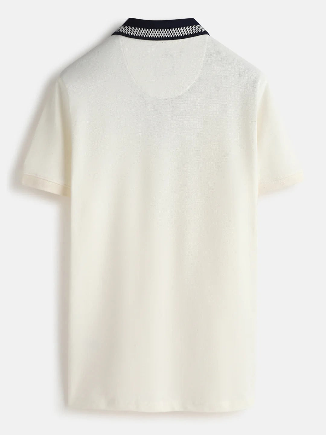 Twear Premium White Polo T-Shirt with Contrast Collar for Men