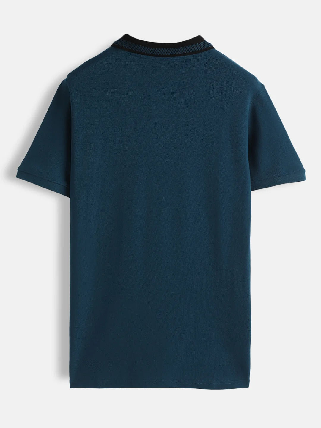 Twear Premium Dark Teal Blue Polo T-Shirt with Contrast Collar for Men