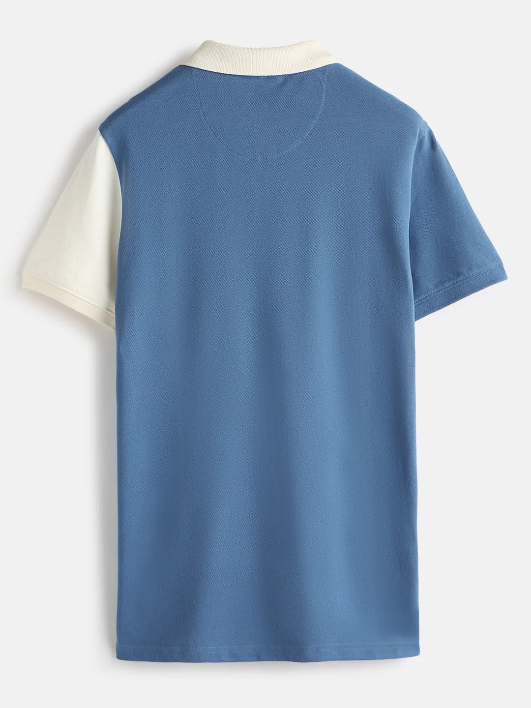 Twear Premium Blue & White Color Block Polo T-Shirt for Men