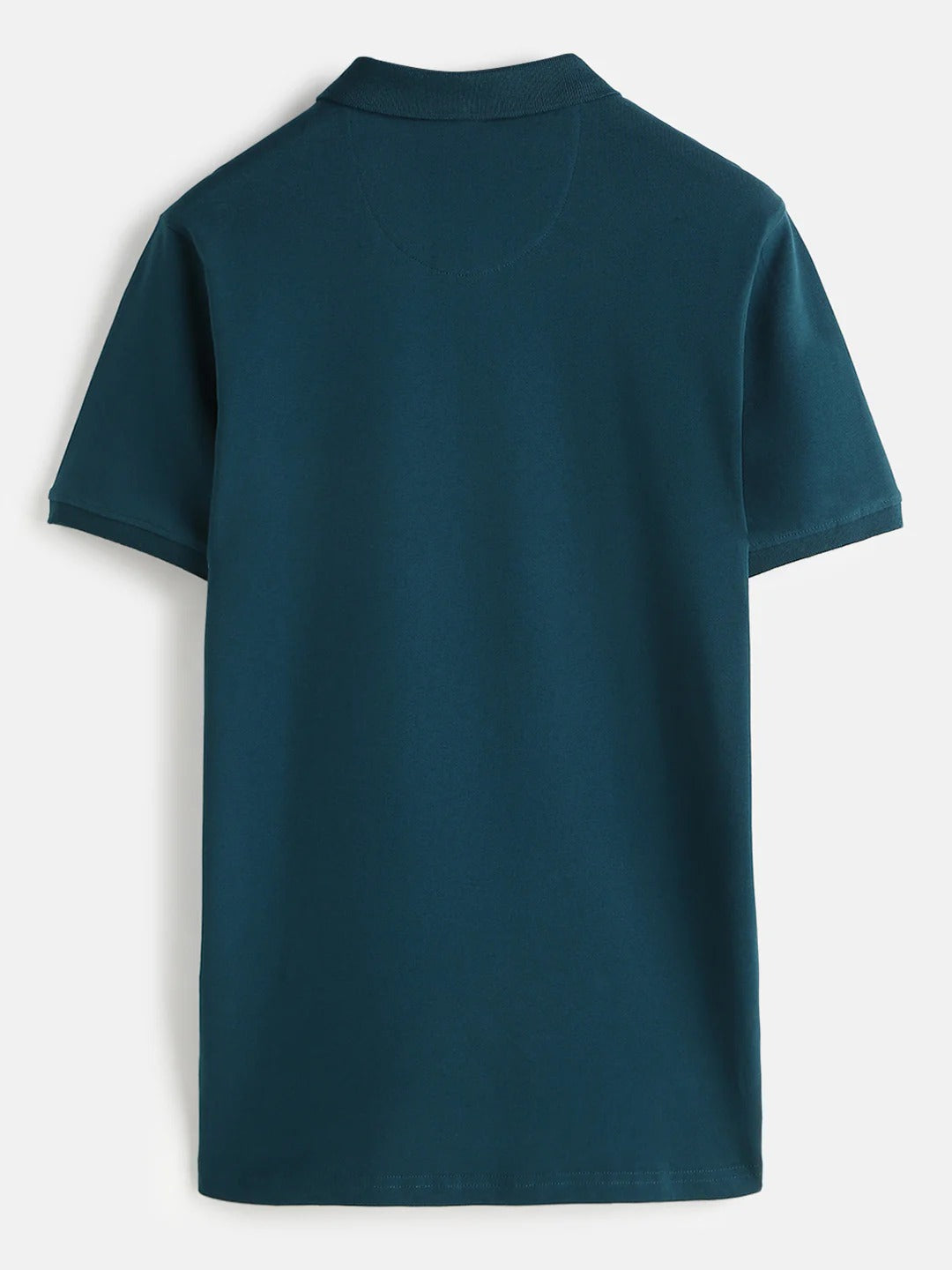 Twear Premium Teal Blue Solid Polo T-Shirt for Men